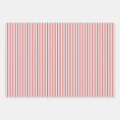 Happy Valentines Day Rosa und Rote Streifen & Herz Geschenkpapier Set (Vorderseite 2)