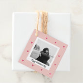 Happy Valentine's Day | Rosa und rotes Herz | Gesc Geschenkanhänger (Beispiel)