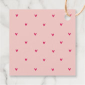 Happy Valentine's Day | Rosa und rotes Herz | Gesc Geschenkanhänger (Rückseite)