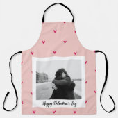 Happy Valentine's Day | Rosa und rotes Herz | Gesc Schürze (Vorderseite)