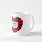 Happy Valentine's Day Rose Kaffeetasse (VorderseiteRechts)