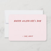 Happy Valentine's Day Rose Mason Jar Mitteilungskarte (Rückseite)