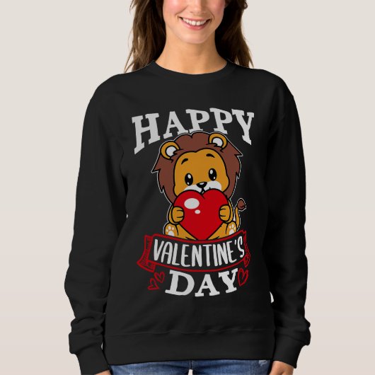 Happy Valentine's Day Roses Date Night Flowers Lov Sweatshirt (Vorderseite)