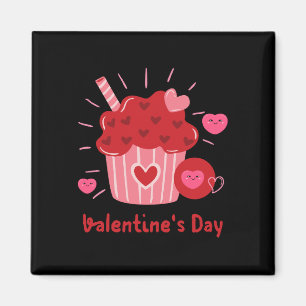 Happy Valentine's Day - Rote Herzen Niedliche Bild Magnet