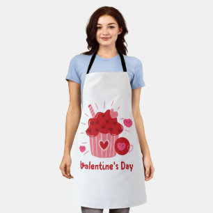 Happy Valentine's Day - Rote Herzen Niedliche Bild Schürze