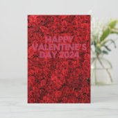 Happy valentine's day rote Rose Flat Holiday Card Feiertagskarte (Stehend Vorderseite)