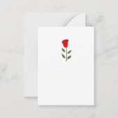 Happy Valentine's Day Rote Rose Hund Welpe Mitteilungskarte (Rückseite)