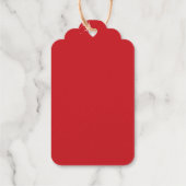 Happy Valentine's Day roten modernen Drehbuchtypog Geschenkanhänger (Rückseite)