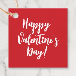 Happy Valentine's Day roten modernen Drehbuchtypog Geschenkanhänger