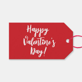 Happy Valentine's Day roten modernen Drehbuchtypog Geschenkanhänger