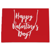 Happy Valentine's Day roten modernen Drehbuchtypog Große Geschenktüte (Vorderseite)