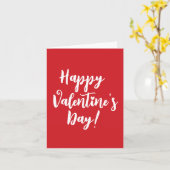 Happy Valentine's Day roten modernen Drehbuchtypog Karte (Gelbe Blume)