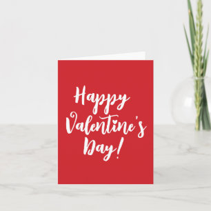 Happy Valentine's Day roten modernen Drehbuchtypog Karte