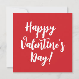 Happy Valentine's Day roten modernen Drehbuchtypog Karte
