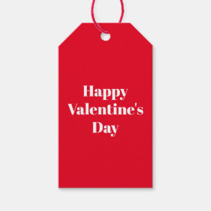 Happy Valentine's Day roter weißer Zoll Text moder Geschenkanhänger