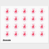 Happy Valentine's Day Round Sticker (Blatt)