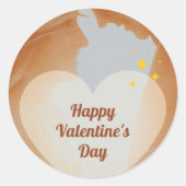 Happy Valentine's Day Runder Aufkleber (Vorderseite)