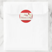 Happy Valentine's Day Runder Aufkleber (Tasche)