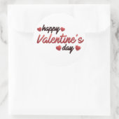 Happy Valentine's Day Runder Aufkleber (Tasche)
