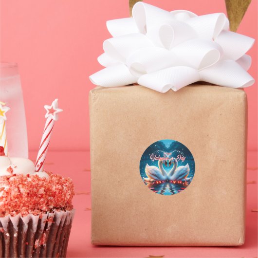 Happy Valentine's Day Runder Aufkleber (Party)