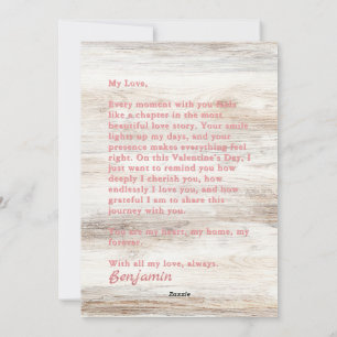 Happy Valentine's Day Rustic Romantic Holiday Card Feiertagskarte