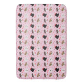 Happy Valentines Day Schnauzer Hunde Badematte (Vorderseite Vertikal)