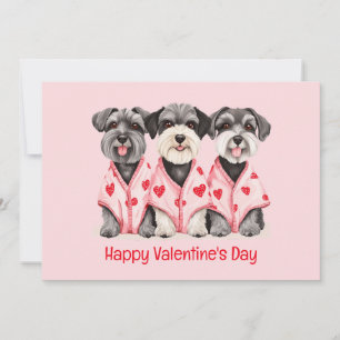 Happy Valentines Day Schnauzer Hunde Feiertagskarte