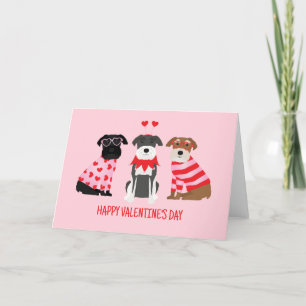 Happy Valentines Day Schnauzer Hunde Feiertagskarte