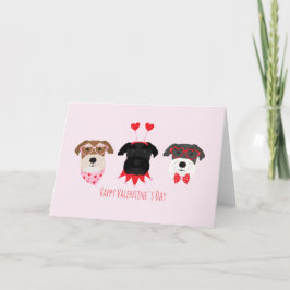 Happy Valentines Day Schnauzer Hunde Feiertagskarte