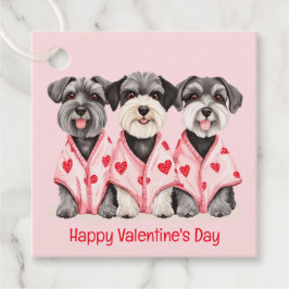 Happy Valentines Day Schnauzer Hunde Geschenkanhänger