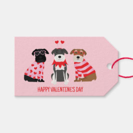 Happy Valentines Day Schnauzer Hunde Geschenkanhänger