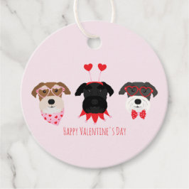 Happy Valentines Day Schnauzer Hunde Geschenkanhänger