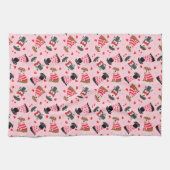 Happy Valentines Day Schnauzer Hunde Geschirrtuch (Horizontal)