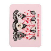 Happy Valentines Day Schnauzer Hunde Magnet (Vertikal)
