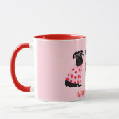 Happy Valentines Day Schnauzer Hunde Tasse (Links)