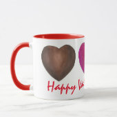 Happy Valentine's Day Schokolade Herz Candy Tasse (Links)
