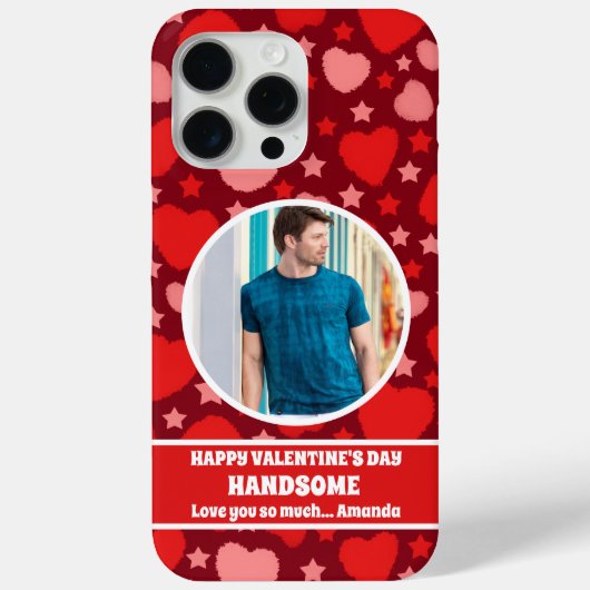 Happy Valentine's Day Schönes Personalisiertes Fot Case-Mate iPhone Hülle (Rückseite)