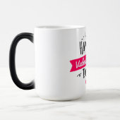 Happy Valentine's Day Schwarz-Weiß-Tasse Verwandlungstasse (Links)