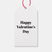 Happy Valentine's Day Schwarz-weiße moderne Sitte Geschenkanhänger (Vorderseite)