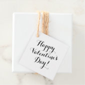 Happy Valentine's Day schwarze Skriptkalligrafie Geschenkanhänger (Beispiel)