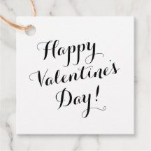 Happy Valentine's Day schwarze Skriptkalligrafie