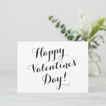 Happy Valentine's Day schwarze Skriptkalligrafie