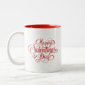 Happy Valentines Day Script Letted Coffee Tasse (Links)