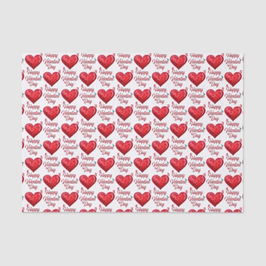 Happy Valentines Day Seidenpapier (Vorderseite)