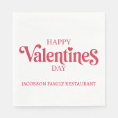 Happy Valentines Day Serviette (Vorderseite)