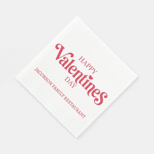 Happy Valentines Day Serviette (Ecke)