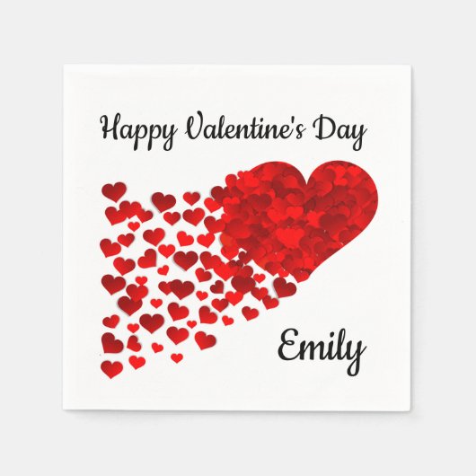 Happy Valentine's Day Serviette (Vorderseite)