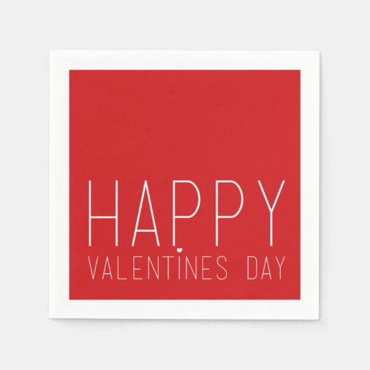 Happy Valentines Day Serviette (Vorderseite)