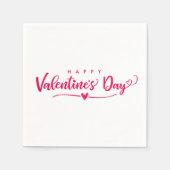 Happy Valentines Day Serviette (Vorderseite)