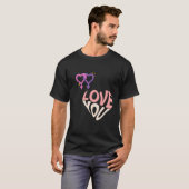 Happy Valentine's Day Shaped Text T-Shirt (Vorne ganz)